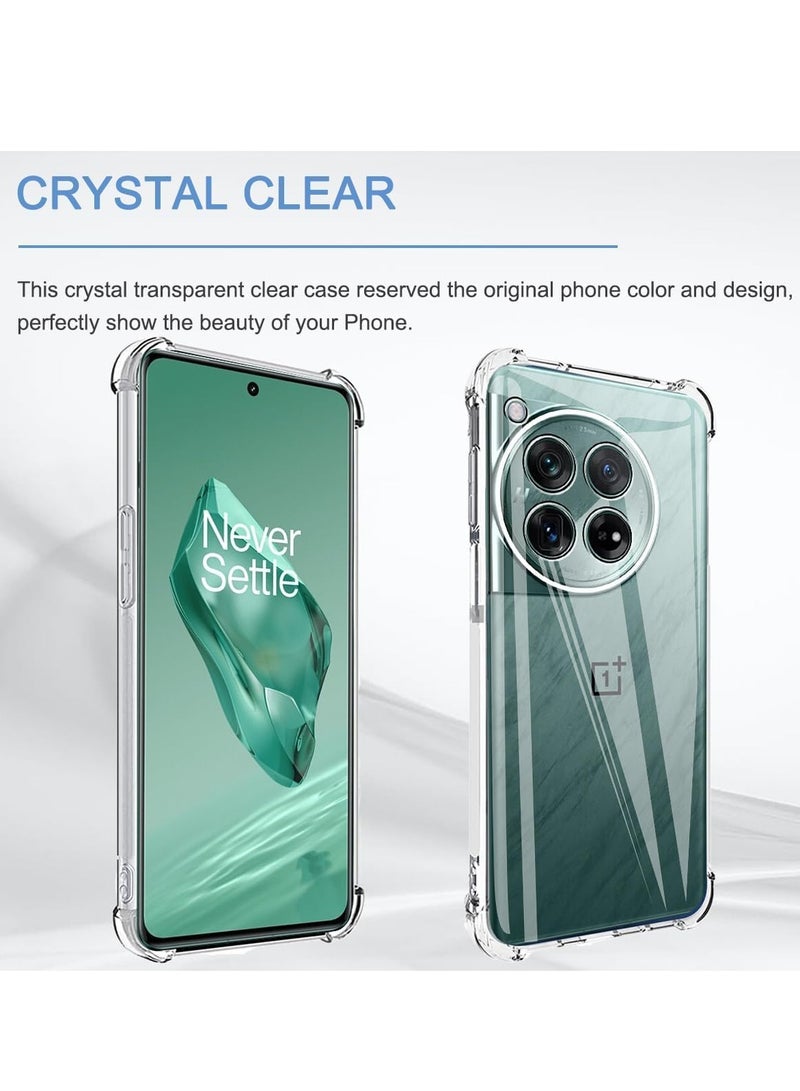 BORTONY OnePlus 12 5G Case Cover Clear Soft Silicone TPU Lightweight Shock Protective Cover with Bumper Protection Designed for OnePlus 12 5G - Image 2
