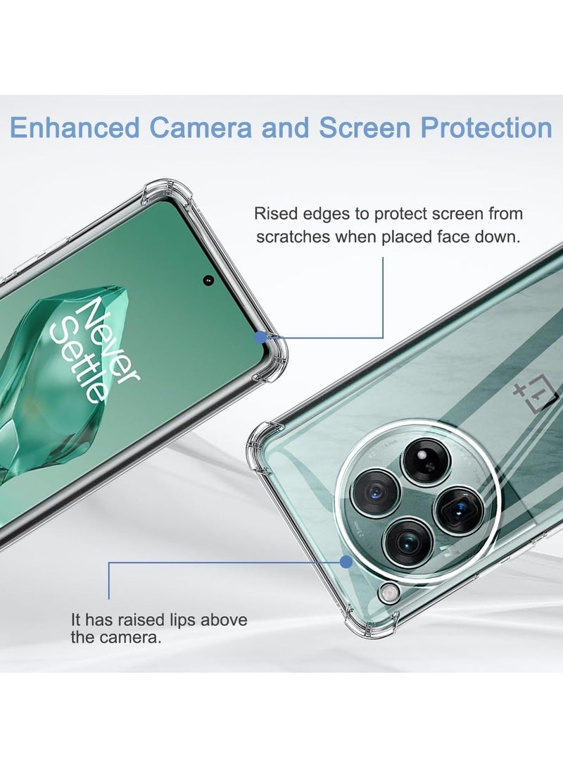 BORTONY OnePlus 12 5G Case Cover Clear Soft Silicone TPU Lightweight Shock Protective Cover with Bumper Protection Designed for OnePlus 12 5G - Image 3