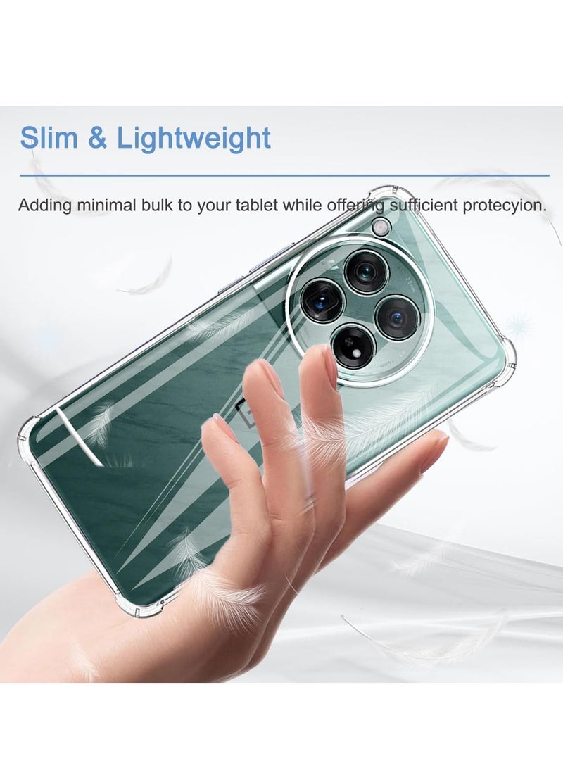 BORTONY OnePlus 12 5G Case Cover Clear Soft Silicone TPU Lightweight Shock Protective Cover with Bumper Protection Designed for OnePlus 12 5G - Image 4
