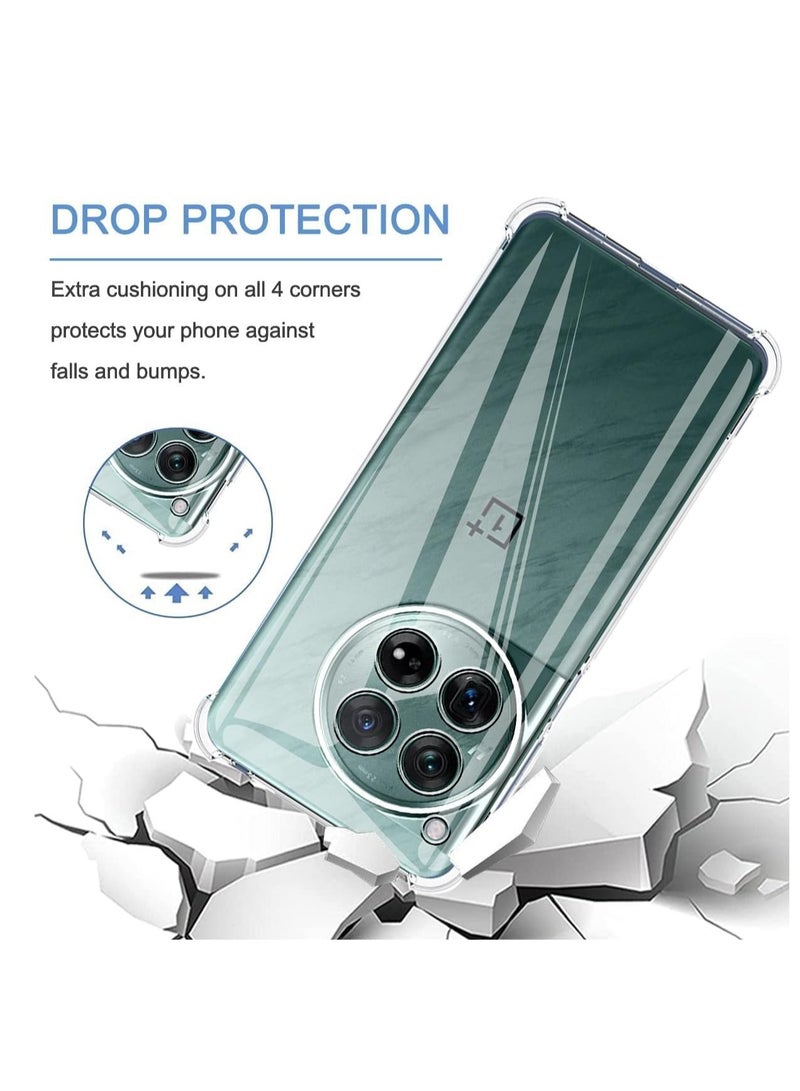 BORTONY OnePlus 12 5G Case Cover Clear Soft Silicone TPU Lightweight Shock Protective Cover with Bumper Protection Designed for OnePlus 12 5G - Image 5