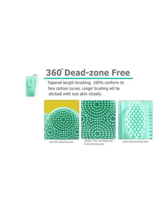 MobFest فرشاة تنظيف الوجه السيليكونية 4 في 1 من موبي فست | مزيل البثور السوداء المهدئ | فرشاة تنظيف الوجه الصديقة للبشرة | متعددة الألوان - Image 5
