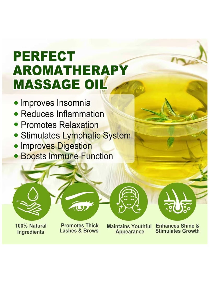 HUALIJIA 60ml Rosemary Essential Oil for Hair Growth Pure Organic Rosemary Oil for Dry Damaged Hair and Growth Hair Scalp Oil Pure and Natural Premium Quality Oil Hair Loss Treatment Oil for Men and Women - Image 5