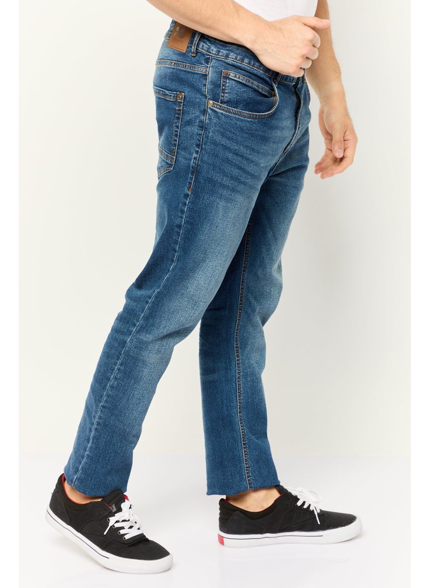 CROSSHATCH - Men Slim Fit Washed Stretchable Denim, Blue - Image 1