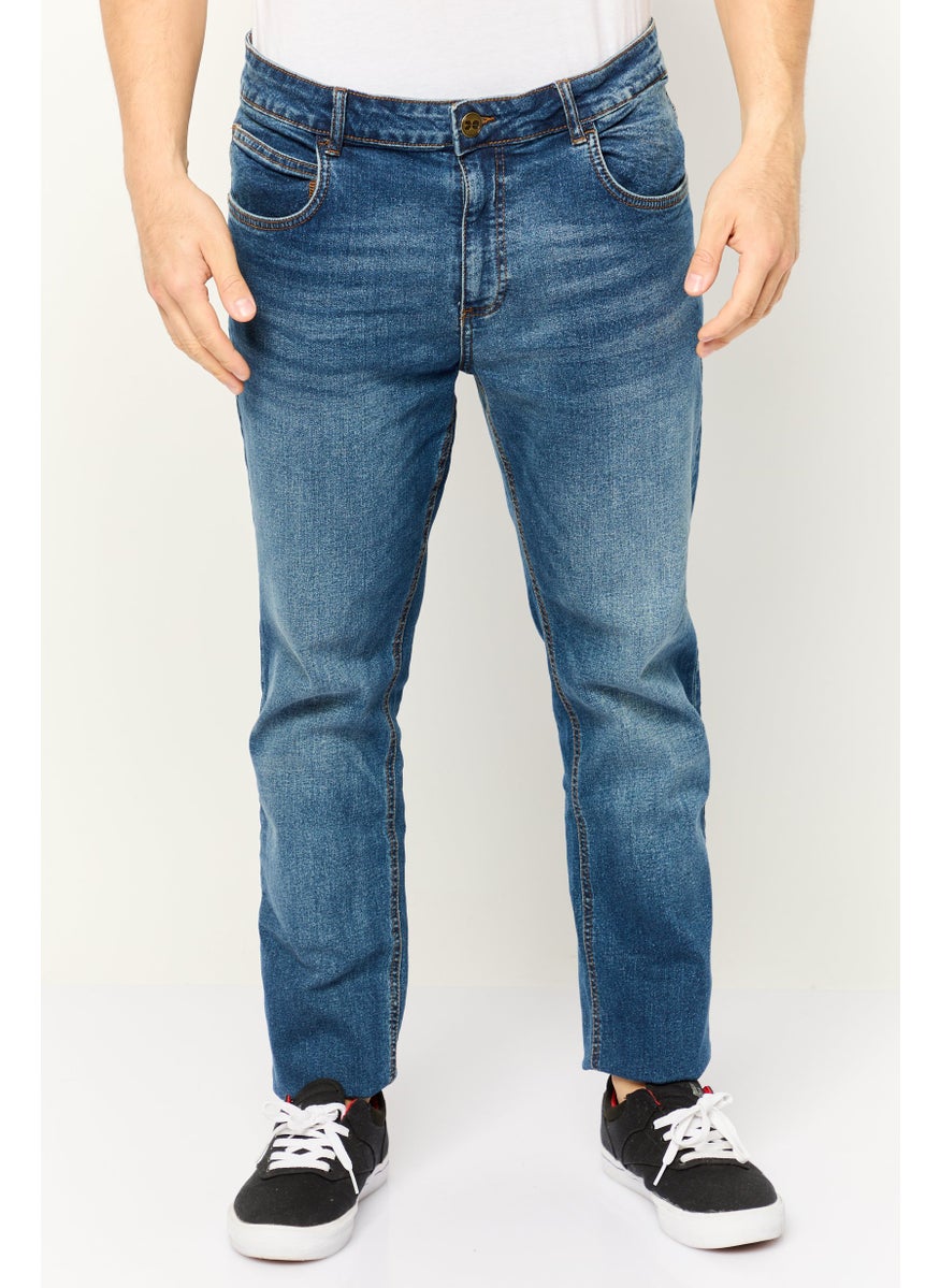 CROSSHATCH - Men Slim Fit Washed Stretchable Denim, Blue - Image 1