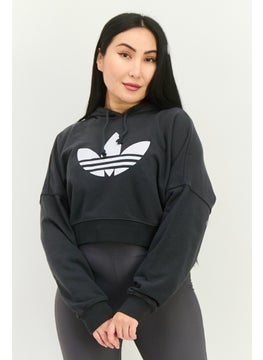 Women Sportswear Fit Long Sleeve Outdoor Hoodie, Charcoal