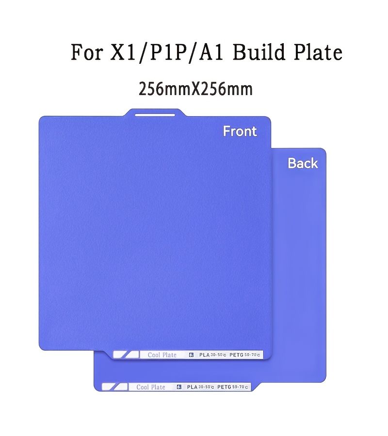 For X1 P1P A1 3D Printer 256X256mm Blue Cool Plate Heat Bed Double-Sided Build Plate Sheet - Image 1