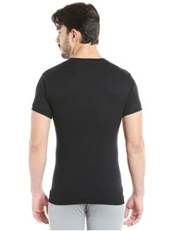 BYC MEN'S O-NECK COTTON UNDERSHIRT (PACK OF 3) - BLACK  - Image 5
