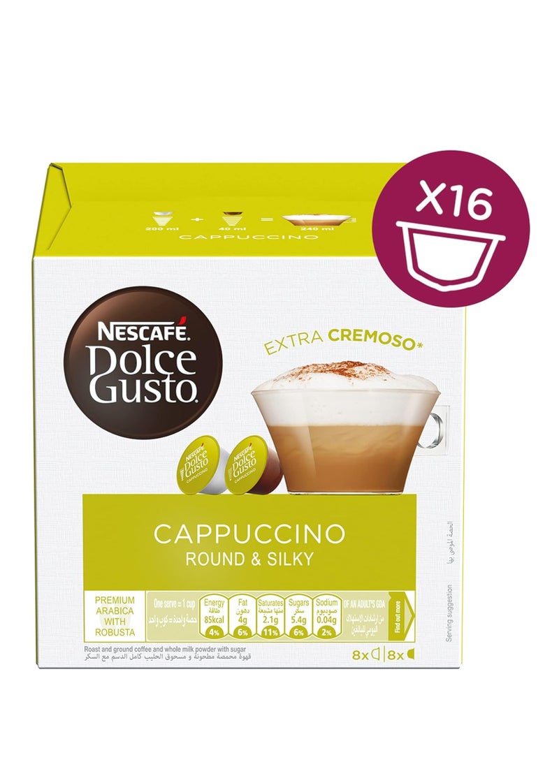 Dolce Gusto Nescafe Dolce Gusto Cappuccino Coffee Capsules, 3 x Boxes of 8+8, 24 Servings - Image 2