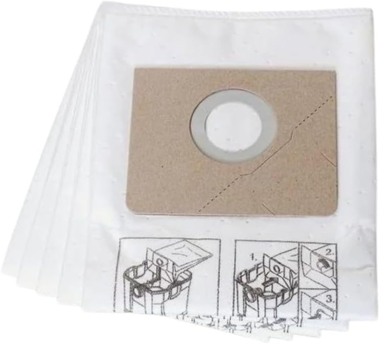 Fein Nonwoven Fleece Filter Bag for Turbo I Dust Extractors - Holds 2-3x More than Regular Filter Bags, Tear-Resistant Material, Dustex 25 L Model, 5-Pack - 31345061010 - Image 1