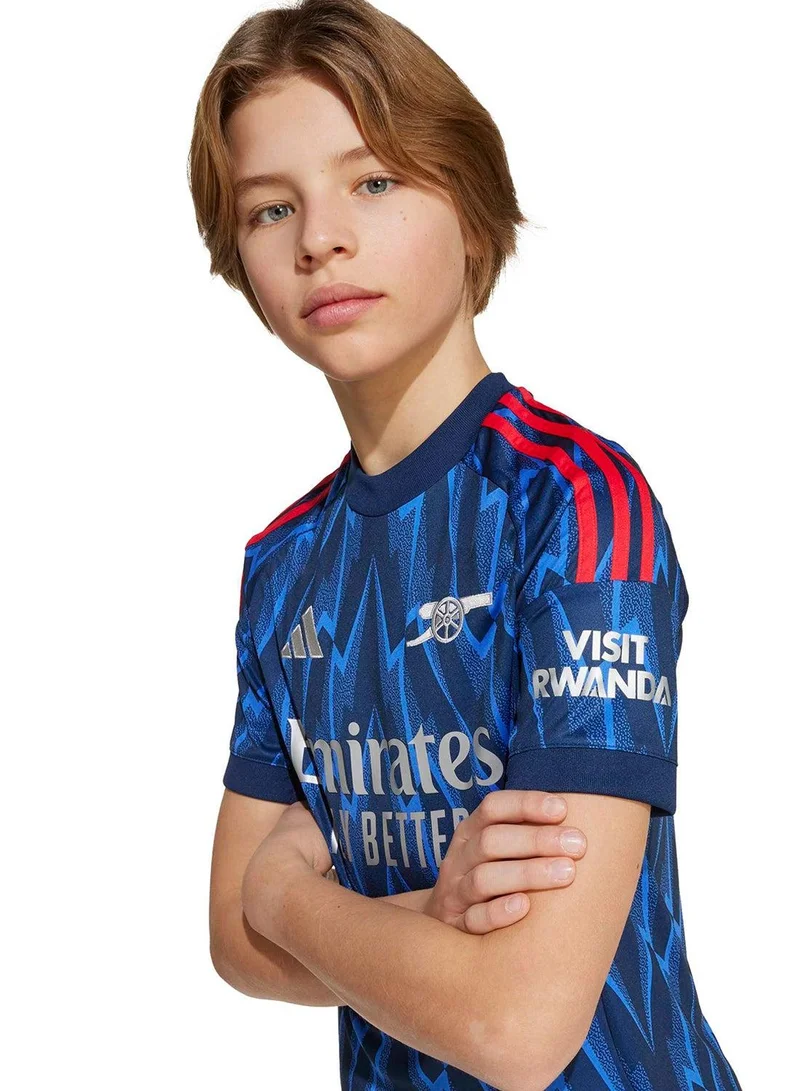 اديداس قميص أزرق للأطفال بأكمام قصيرة