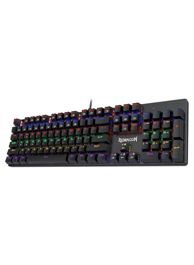 Redragon K608 Valheim Mechanical Gaming Keyboard, Tactile Brown Switch, 104 Keys, LED Rainbow Backlit, Wired Keyboard, Full-Key Rollover, Ergonomic Keyboard, for Office and Gaming, US QWERTY - Image 1