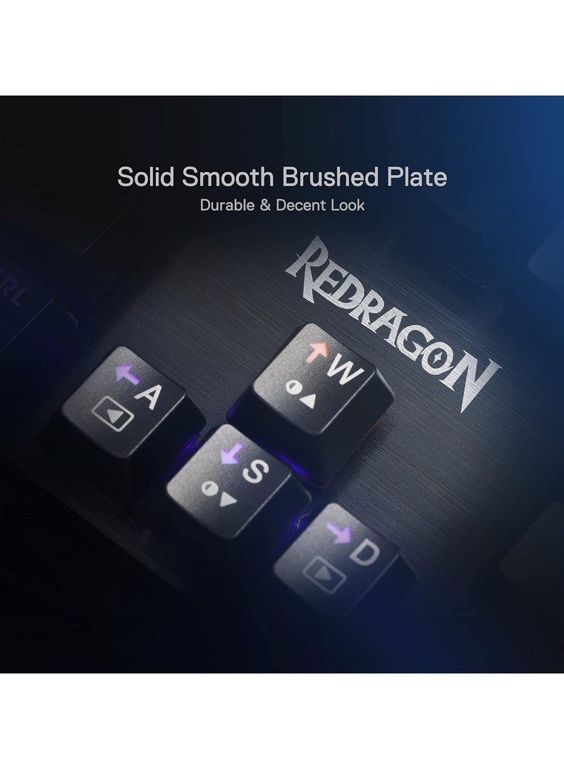 Redragon K608 Valheim Mechanical Gaming Keyboard, Tactile Brown Switch, 104 Keys, LED Rainbow Backlit, Wired Keyboard, Full-Key Rollover, Ergonomic Keyboard, for Office and Gaming, US QWERTY - Image 3