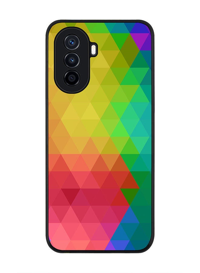 Stylizedd Rugged Black edge case for Huawei Nova Y70  Slim fit Soft Case Flexible Rubber Edges Anti Drop TPU Gel Thin Cover - Tropical Prism - Image 1