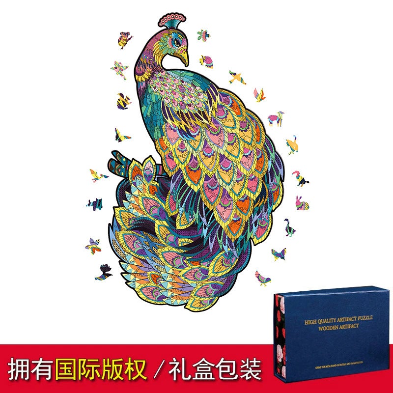 Owl Alien Wooden Puzzle Irregular Three-Dimensional Animal Puzzle Manufacturer Wooden Toy - Image 1