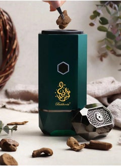 B16 Smart Electric Incense Burner Rechargeable Incense Burner USB Type C Portable Portable Green 13.6x5.3cm