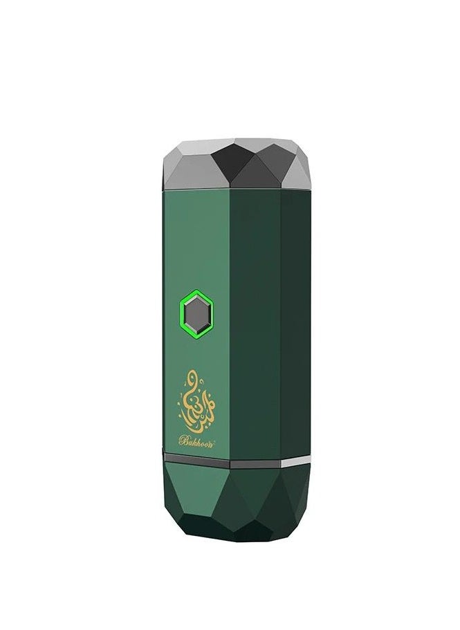 Bakhoor - B16 Smart Electric Incense Burner Rechargeable Incense Burner USB Type C Portable Portable Green 13.6x5.3cm - Image 1