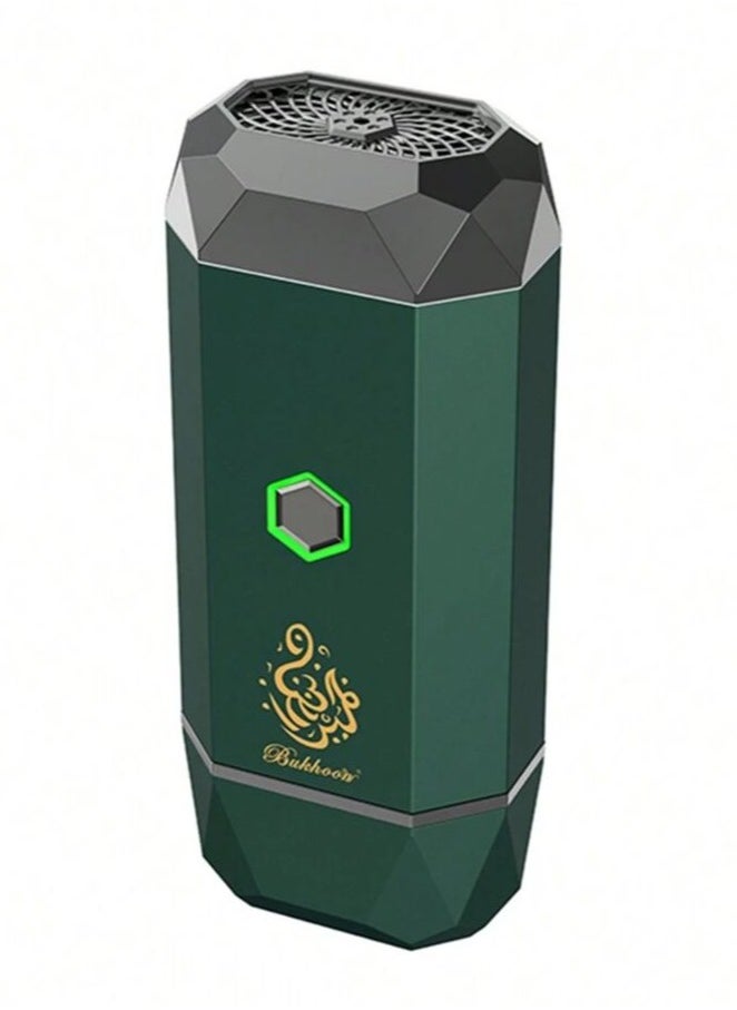 Bakhoor - B16 Smart Electric Incense Burner Rechargeable Incense Burner USB Type C Portable Portable Green 13.6x5.3cm - Image 1