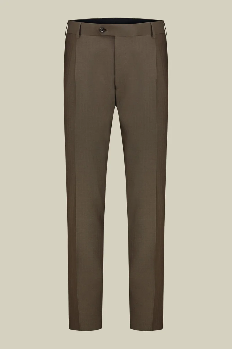 Doppelganger Brown Double-breasted men's suit in Herringbone fabric - Nut for Men | Best Price UAE