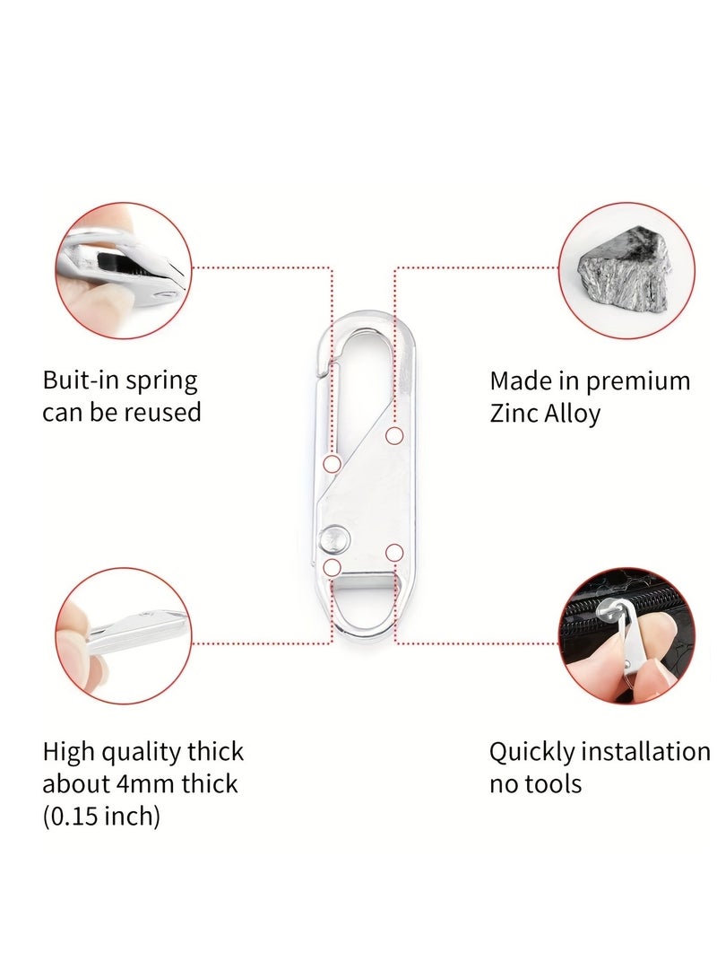4pcs Instant Zipper Repair Kit - DIY Sewing Craft - Replacement Travel Bag Zipper Puller - Image 5