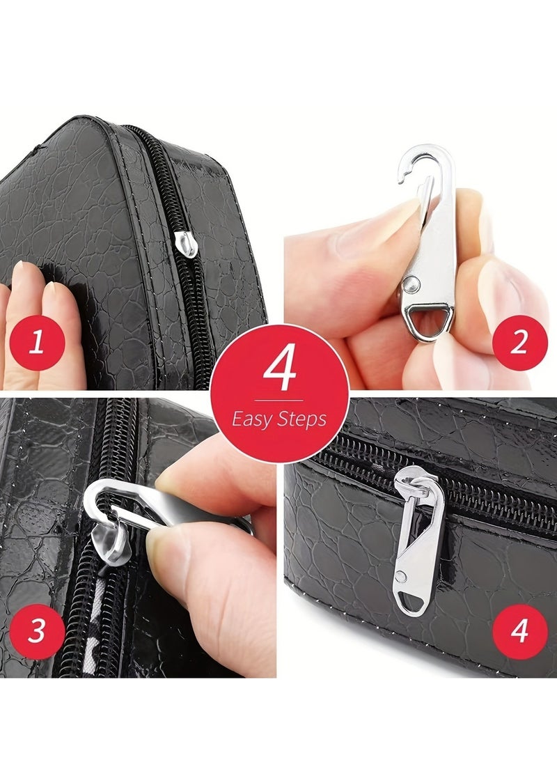 4pcs Instant Zipper Repair Kit - DIY Sewing Craft - Replacement Travel Bag Zipper Puller - Image 3