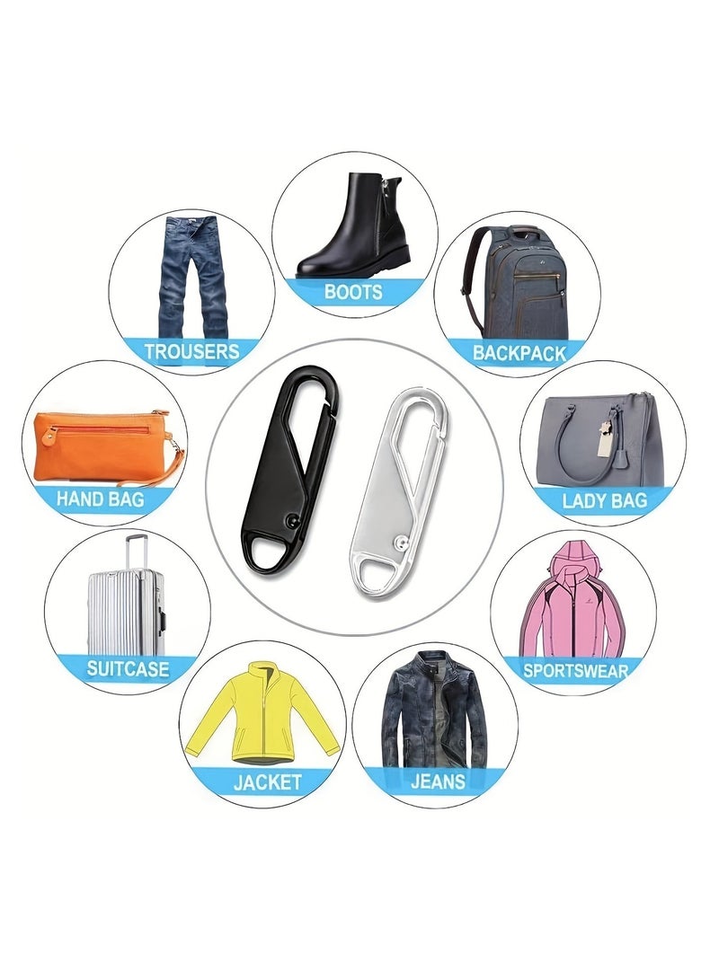 4pcs Instant Zipper Repair Kit - DIY Sewing Craft - Replacement Travel Bag Zipper Puller - Image 4