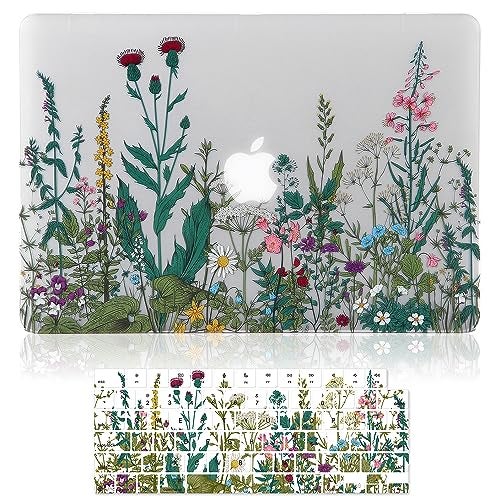iDonzon Case for MacBook Pro 16 inch M4 A3403 A3186 M3 A2991 M2 A2780 M1 A2485 Pro/Max 2025 2024-2021 Release with Touch ID, 4D Effect Matte Clear See Through Hard Cover&Keyboard Cover, Garden Flowers - Image 1
