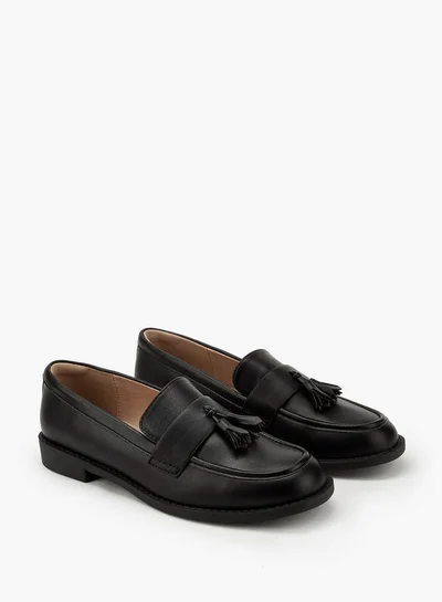 Paprika Tassel Accent Slip-On Loafers