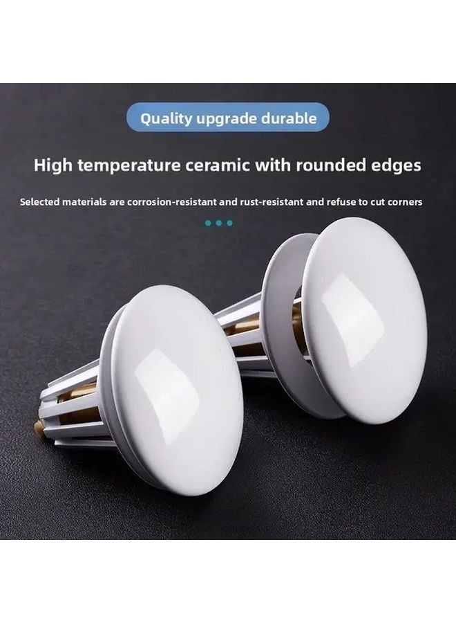 Copper Core Pop Up Sink Drain Stopper Anti Odor Hair Catcher Press Type Bathroom Accessory - Image 5