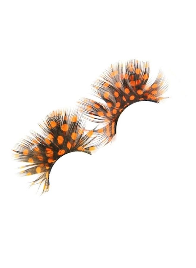 نيبمينينت رموش صناعية تنكرية ملونة برتقالي/أسود