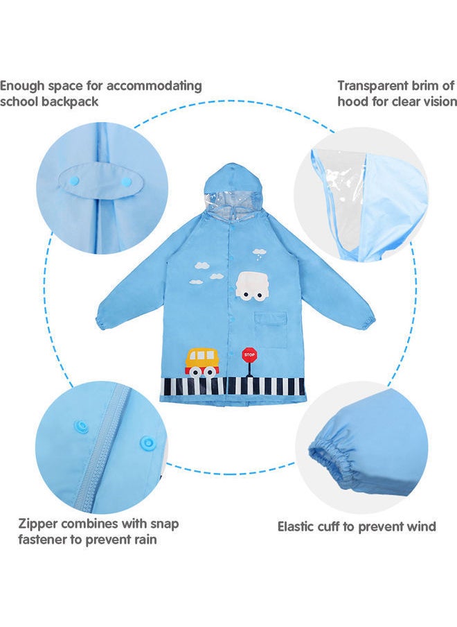 NIBEMINENT Kids Cartoon Hooded Raincoat  - Image 2