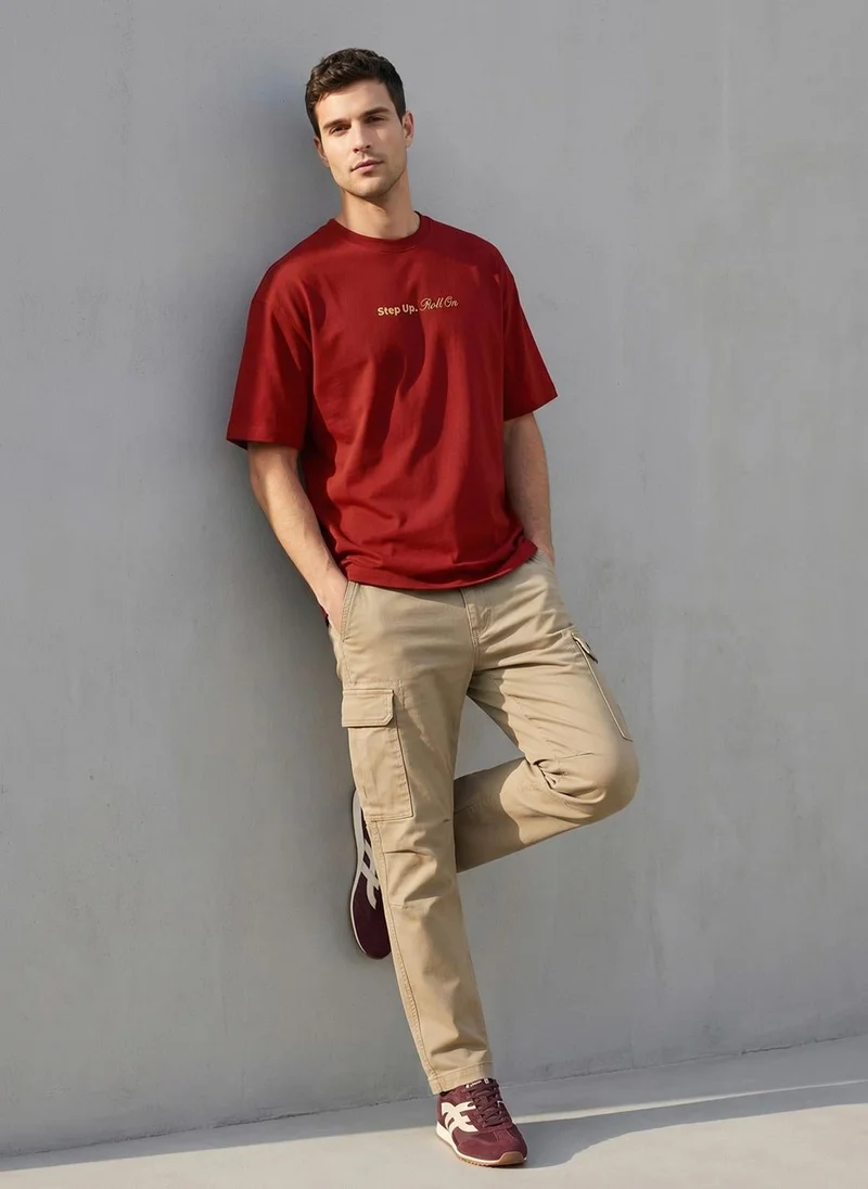 NOBERO Men Oversized Graphic Printed T-shirt