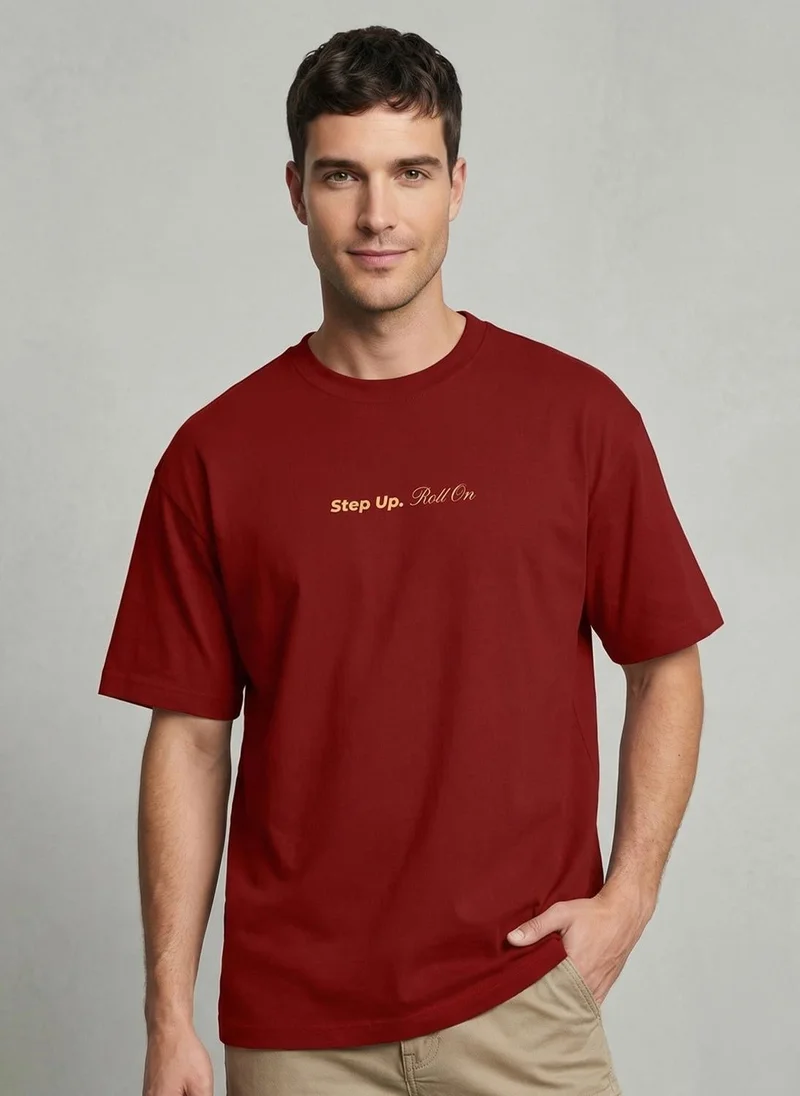 NOBERO Men Oversized Graphic Printed T-shirt