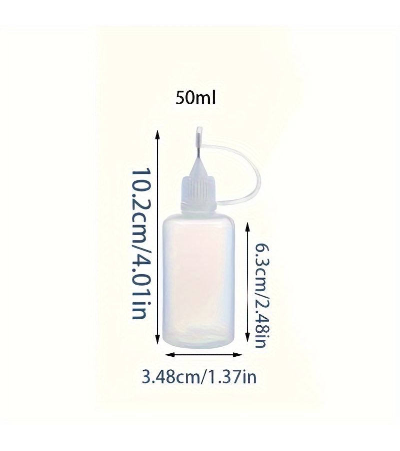 2pcs 100ml Precision Squeeze Tip Applicator Bottles With Needle Tips Mini Funnels Crafts Painting Glue Ink Lab Supplies - Image 5