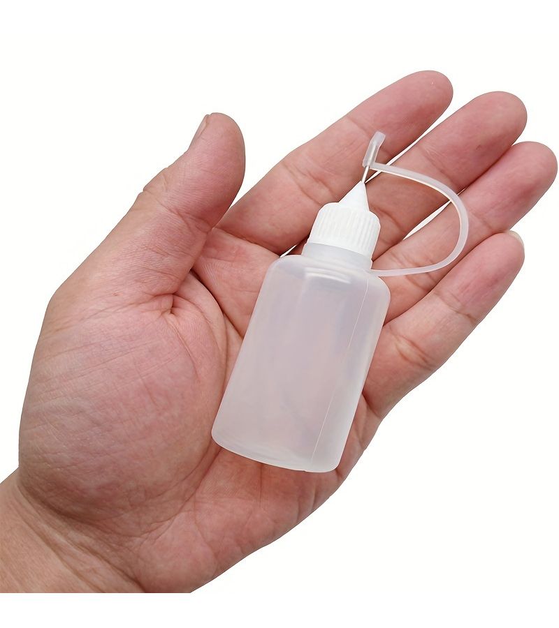 2pcs 100ml Precision Squeeze Tip Applicator Bottles With Needle Tips Mini Funnels Crafts Painting Glue Ink Lab Supplies - Image 2