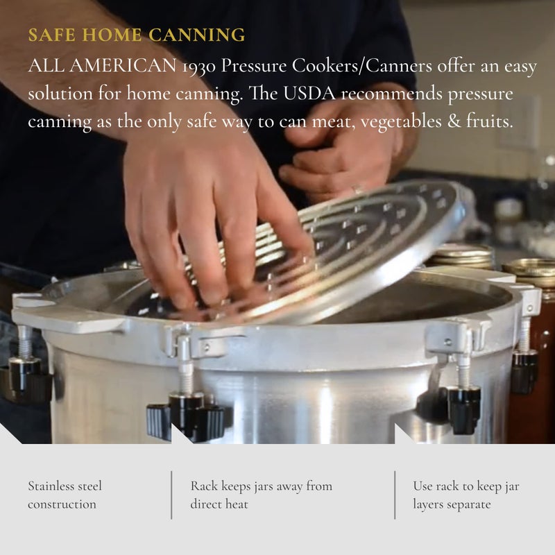 All American All American 1930 - Canning Rack - 11 ½-Inch Diameter - Keeps Jars Away from Direct Heat - Compatible with Our 15.5, 21.5, 25 & 30 Quart Pressure Cookers  - Image 3