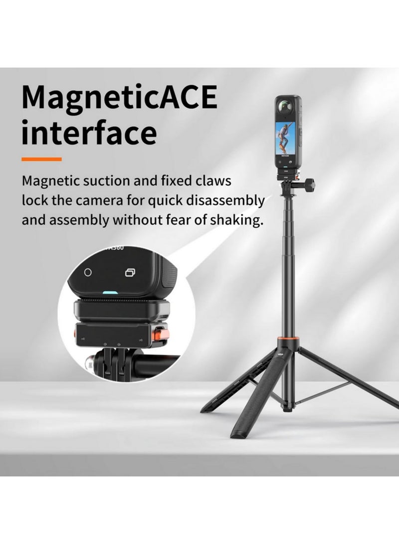 3-in-1 Quick Release Adapter for Insta360 X4 with DJI-AC and 1/4 Inch Screw Port Magnetic Quick Release Mount Camera Mounting System for Vlogging and Travel Accessories - Image 4