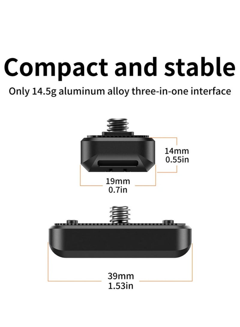 3-in-1 Quick Release Adapter for Insta360 X4 with DJI-AC and 1/4 Inch Screw Port Magnetic Quick Release Mount Camera Mounting System for Vlogging and Travel Accessories - Image 3