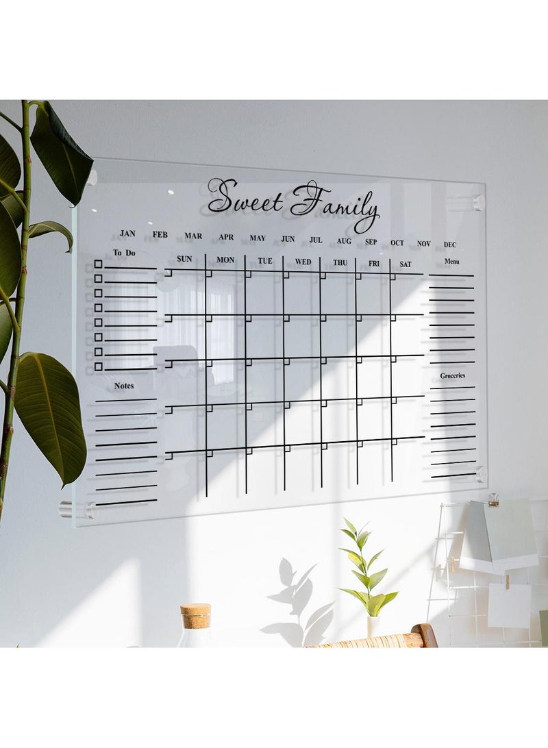 Generic Acrylic Week Plan Memo Board Erasable Transparent Message Writing Reminder Hanging Display  - Image 4