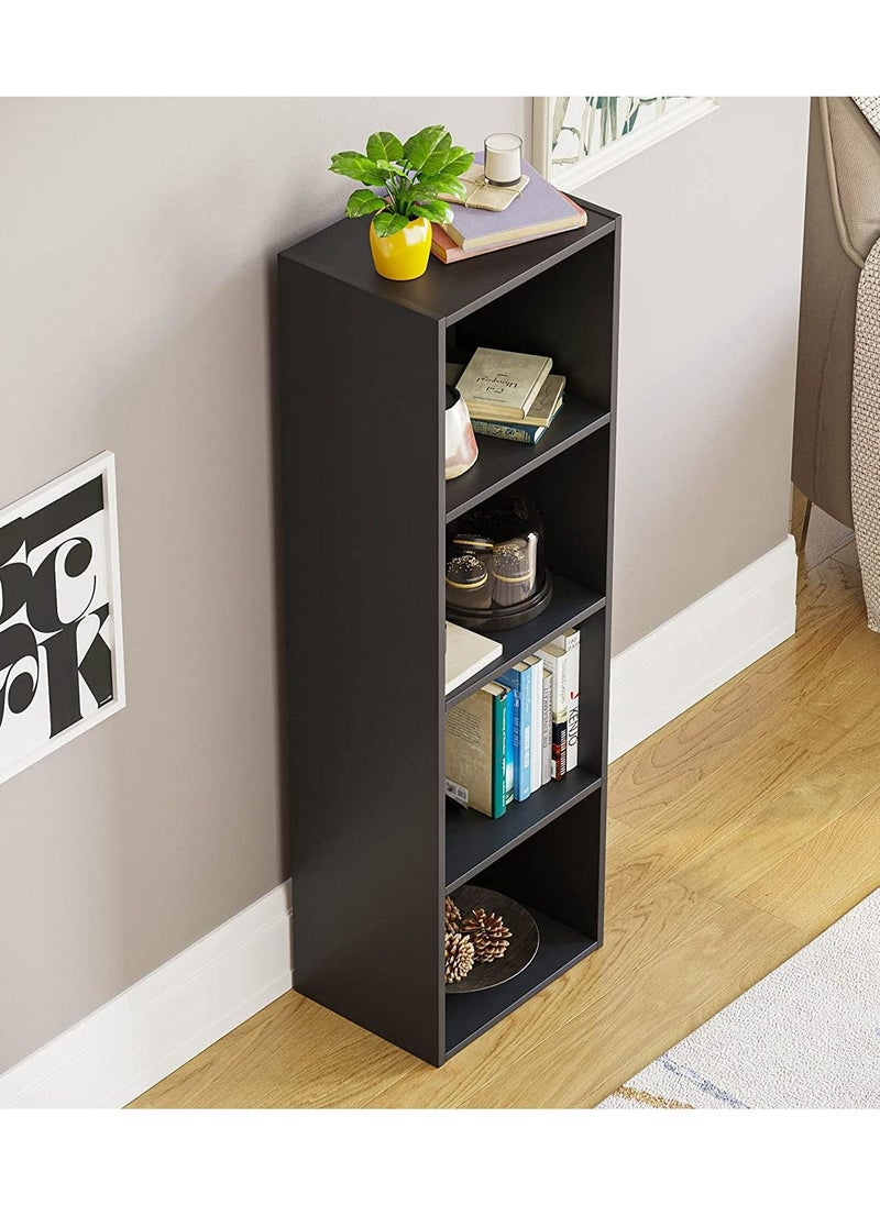 MODERN HOME Bookcase and accessory Display Unit of wood 4Tier Black  - Image 3