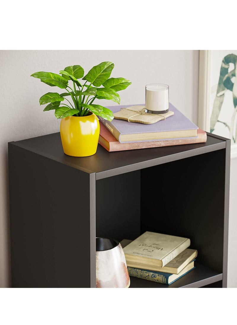 MODERN HOME Bookcase and accessory Display Unit of wood 4Tier Black  - Image 4