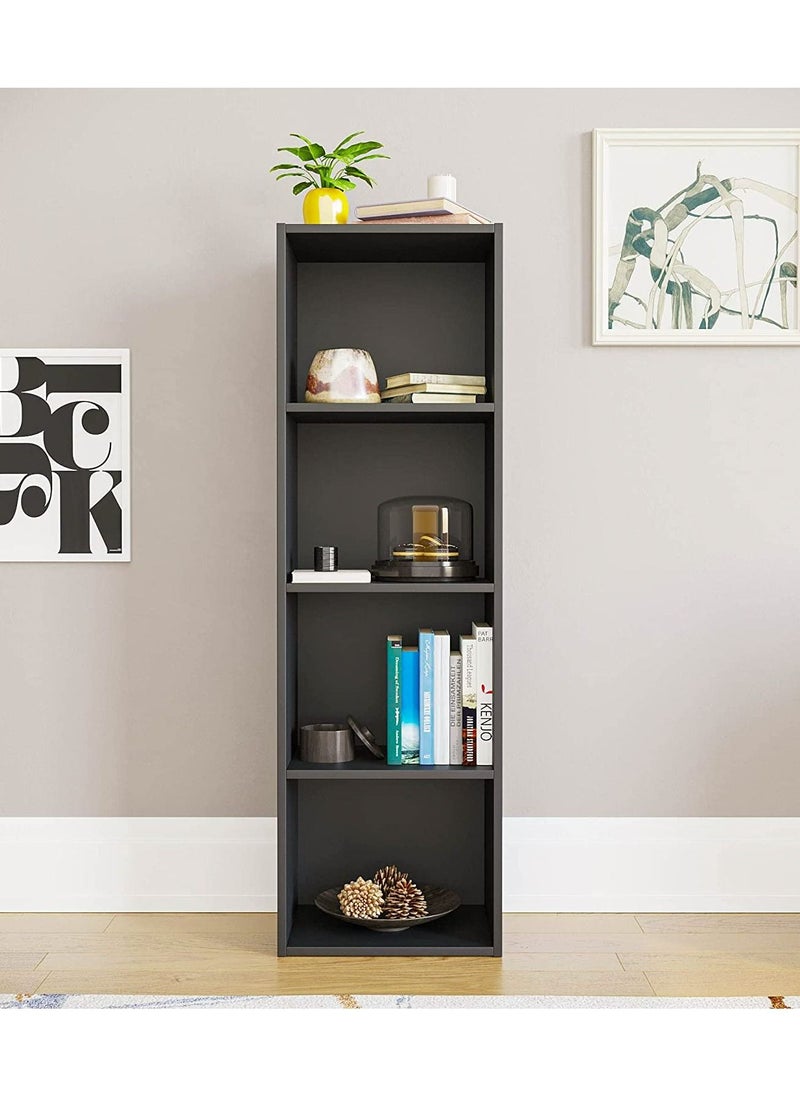 MODERN HOME Bookcase and accessory Display Unit of wood 4Tier Black  - Image 2