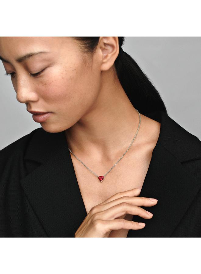 PANDORA Heart sterling silver collier with cherries jubilee red crystal and clear cubic zirconia - Image 4