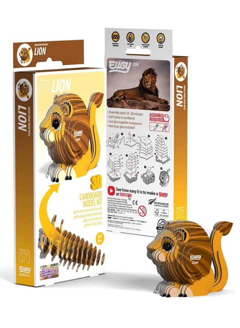 EUGY 3D Lion Puzzle - Fun and Engaging DIY Animal Craft for All Ages - Image 2