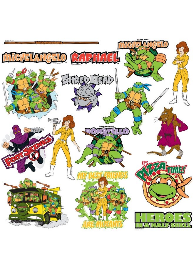 GRAPHICS & MORE - Teenage Mutant Ninja Turtles Sticker Pack Die Cut Vinyl Large Deluxe Tmnt Stickers Variety Pack Laptop, Water Bottle, Scrapbooking, Tablet, Skateboard, Indoor/Outdoor Set Of 50 - Image 1