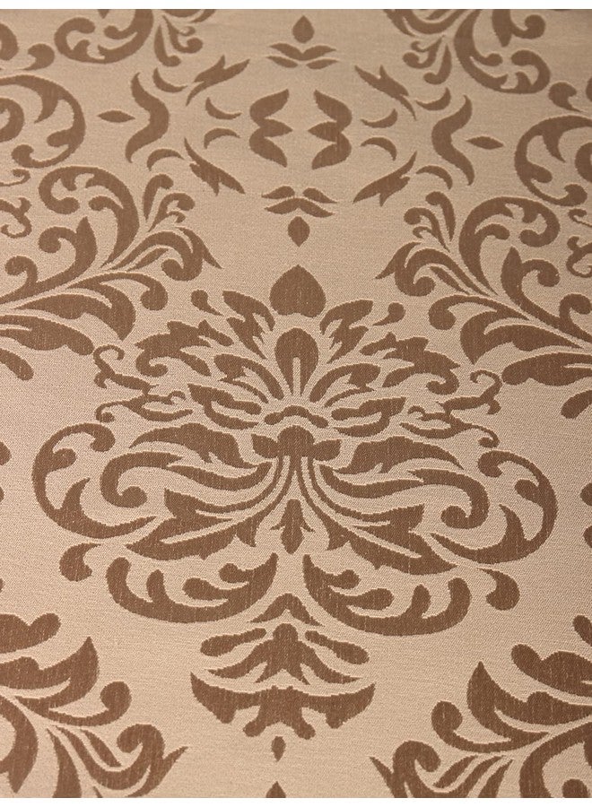 Home-The Best is for You Cotton Table Runner with Woven Damask Design (Gold, 13X96 Inch) - Pack of 1 - Image 3