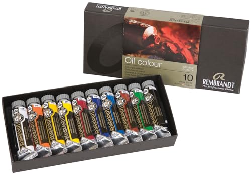 Rembrandt Oil Colour 10x15ml Tube Basic Paint Set - Image 3