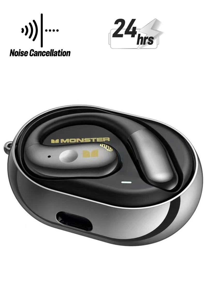 Monster Monster Open Ear AC360, Wireless Bluetooth Rotary Earphone, with Lanyard, Upgraded Bluetooth 5.4, Touch Control, 24h Long Battery Life, IPX5 Waterproof, Long Wear Comfortable and Not Tired  - Image 1