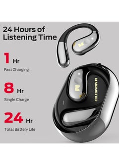 Monster Monster Open Ear AC360, Wireless Bluetooth Rotary Earphone, with Lanyard, Upgraded Bluetooth 5.4, Touch Control, 24h Long Battery Life, IPX5 Waterproof, Long Wear Comfortable and Not Tired  - Image 4