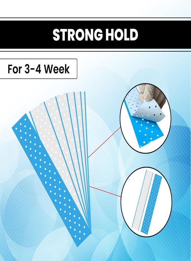 Beuni Extenda Bond Plus Hair Patch Tape With Holes Skin Friendly Double Sided Transparent Wig Tape Waterproof Heat Resistant Strong Hold For Hair Systems Size 1 1/2 Inch X 12 Inch (Blue) 5 Strips - Image 3