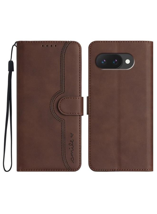 اس-توب جراب لهاتف Google Pixel 9a، جراب هاتف جلدي بملمس جلدي على شكل قلب - Image 1